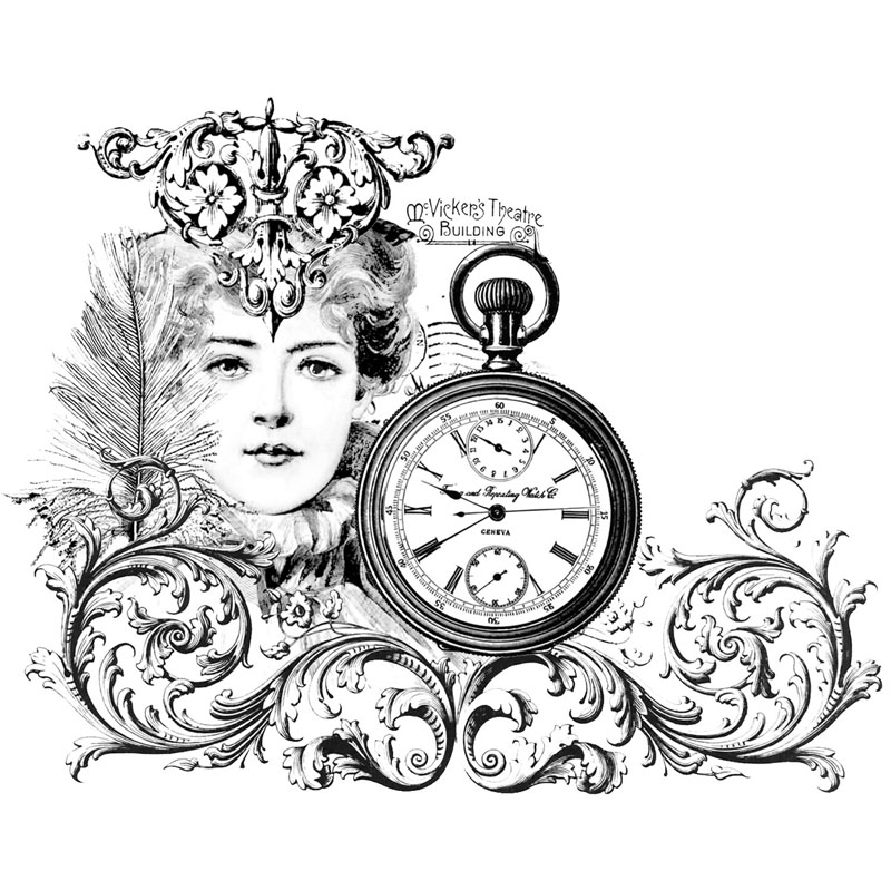 #2558a - Clock Woman Sm. - Steampunk/Woman
